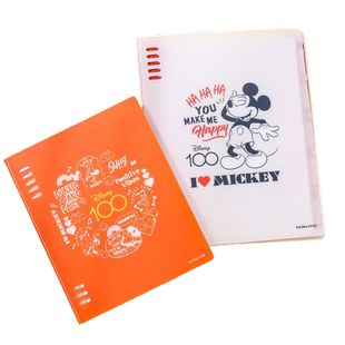 日本kokuyo国誉迪士尼100周年喜笑欢颜系列活页本外壳可拆卸笔记本本子B5/A5考研记事本大容量可换替芯线圈本