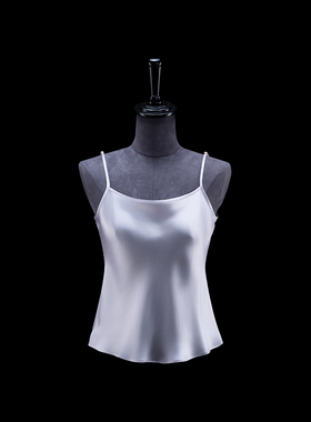 门里门外浅紫色真丝缎吊带背心BR24QD0472T