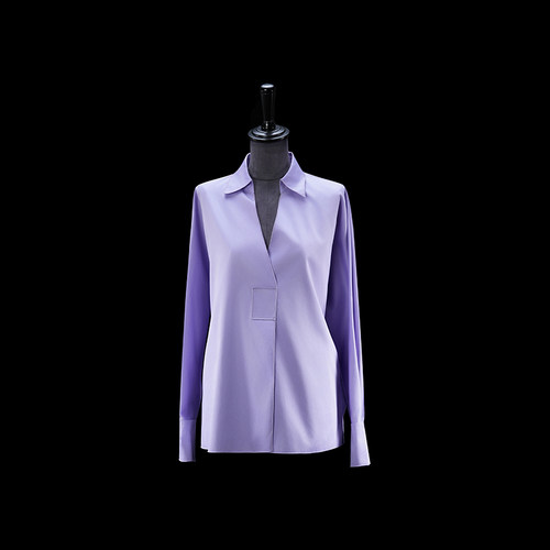 紫色进口棉布上衣BM24QS0678A