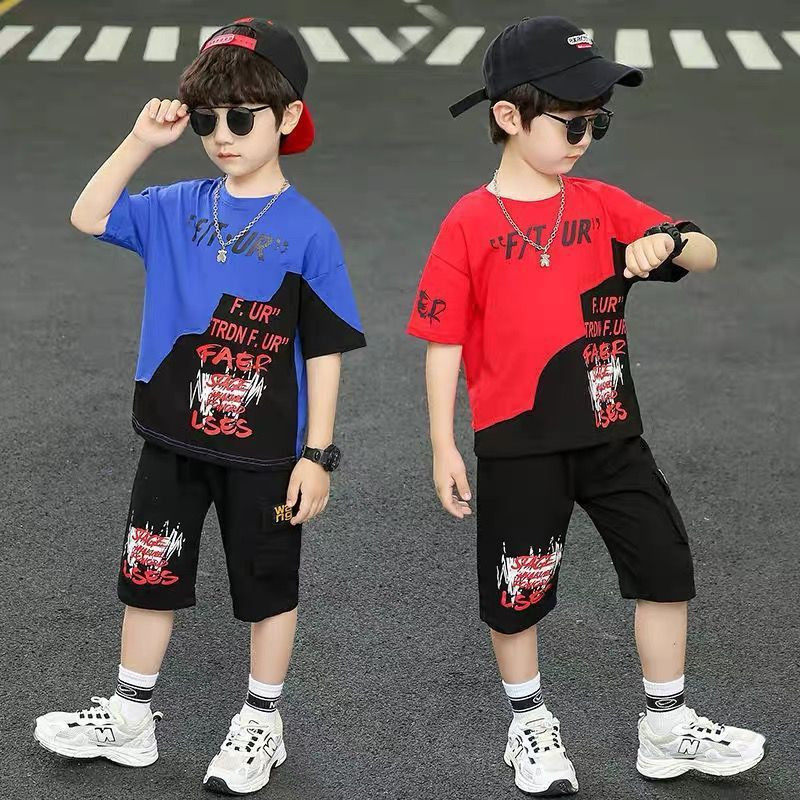 2025新款男童夏装套装中大儿童薄款短袖潮酷休闲帅气炸街,童装/婴儿装/亲子装,套装,淘宝优惠券,粉丝福利购,淘宝优惠卷