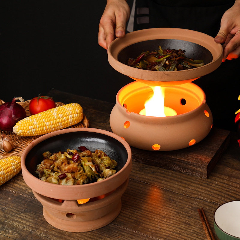 干锅锅仔锅具家用陶瓷套装耐高温饭店餐厅商用酒精炉固体小火锅