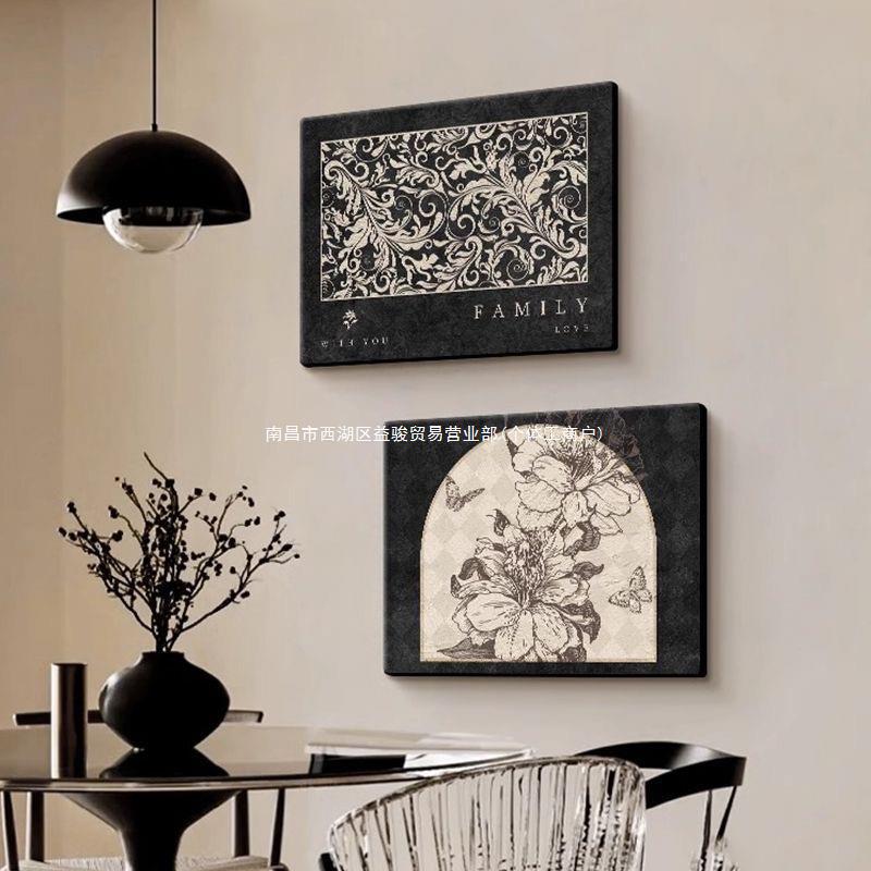 法式复古感客厅房间装饰画遮挡电表箱装饰画配电箱盒遮丑挂画图片
