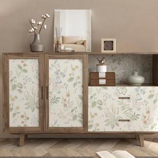 旧家具柜子贴纸法式 复古花纹衣柜橱柜门翻新改造防水厨房墙纸自粘