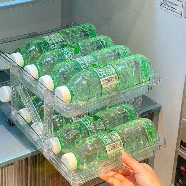 冰箱收纳盒抽屉式饮料收纳架厨房整理盒家用多功能储物盒收纳神器