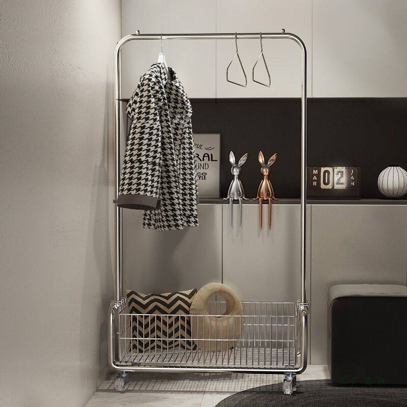 移动挂衣架轻奢落地衣帽架欧式衣服置物架简易晾衣架家用挂衣服杆