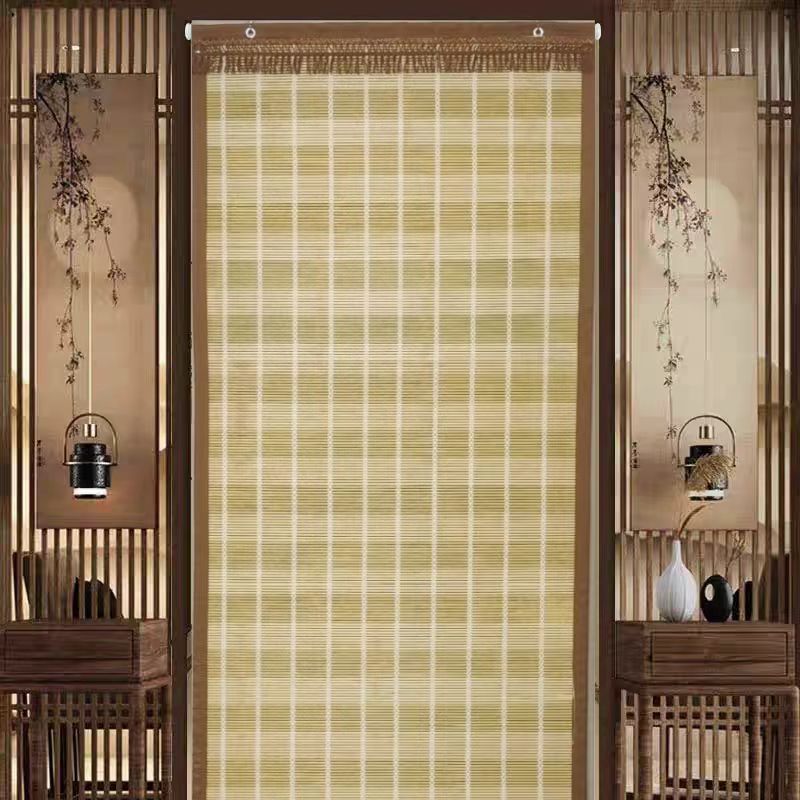 夏季竹帘家用厨房卧室通风遮阳防蚊蝇天然不染色竹子门帘四线编织
