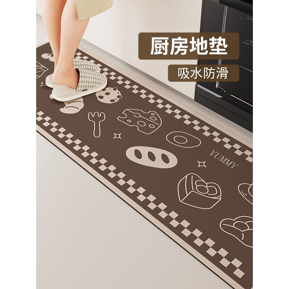 2026厨房地垫防滑防油可擦免洗2024新款门口垫子家用防水马年