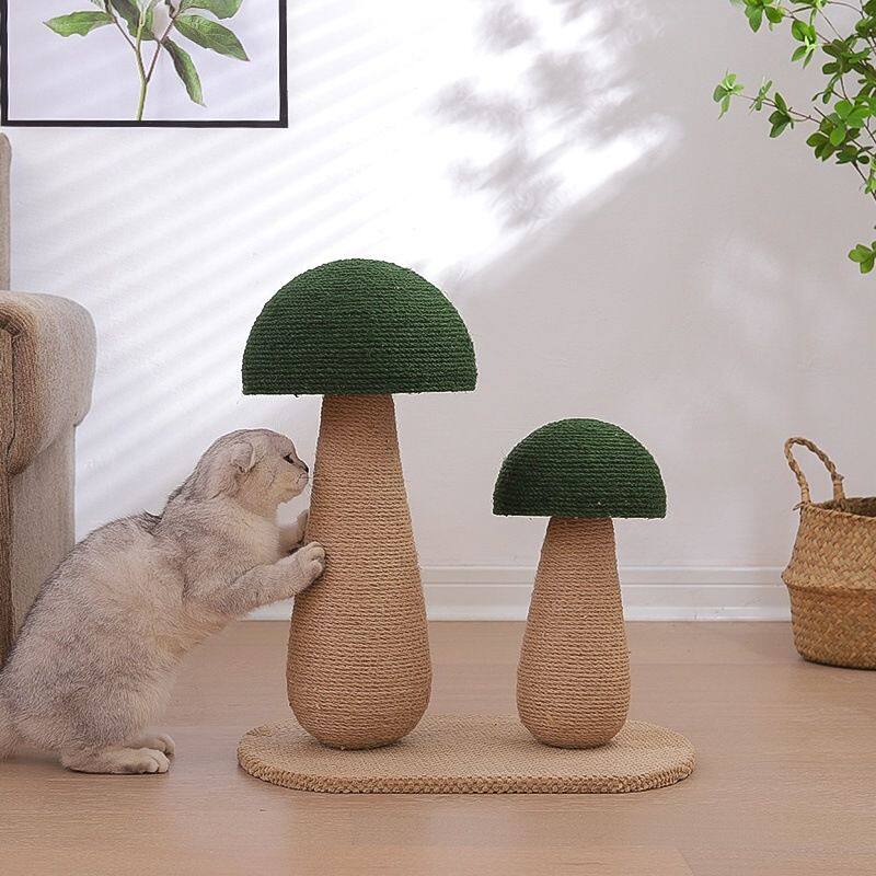 剑麻绳猫抓板猫抓柱耐磨不屑蘑菇立式磨爪玩具猫咪用品逗猫玩具