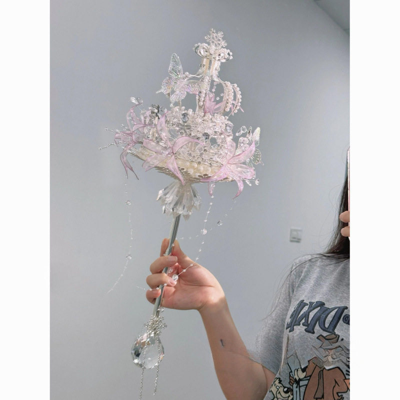 新娘结婚皇冠权杖婚礼手捧花成品手工作品材料包送闺蜜无