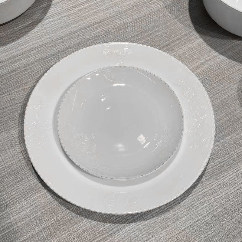 碗碟碗盘餐具套装家用陶瓷碗骨瓷新款现代简约日式碗筷组合盘子碗