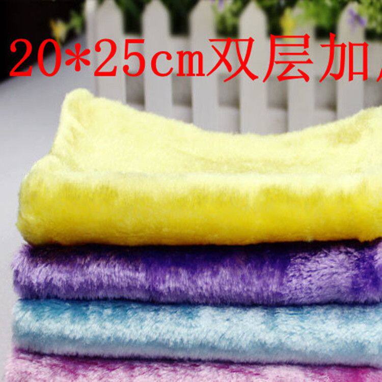 韩国神奇抹布双层加厚去油污百洁布厨房清洁竹木纤维不沾油振尾荣