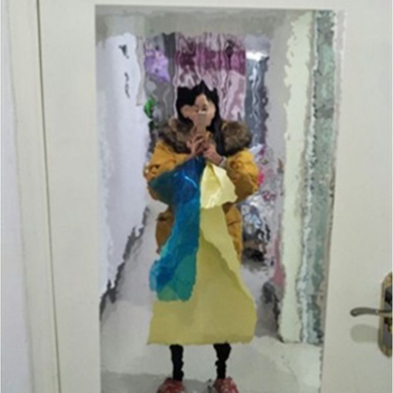 变形镜哈哈镜镜子照妖镜表演道具塑料软镜子可弯曲可折叠裁振尾荣