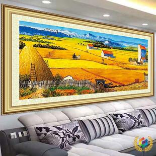 ?丰收十字绣梵高名画2023新款绣客厅线绣小件风景画自己绣手工简