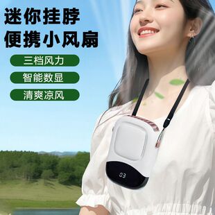挂腰挂脖风扇充电迷你家用工地户外学生便携风扇F11 轻小便携