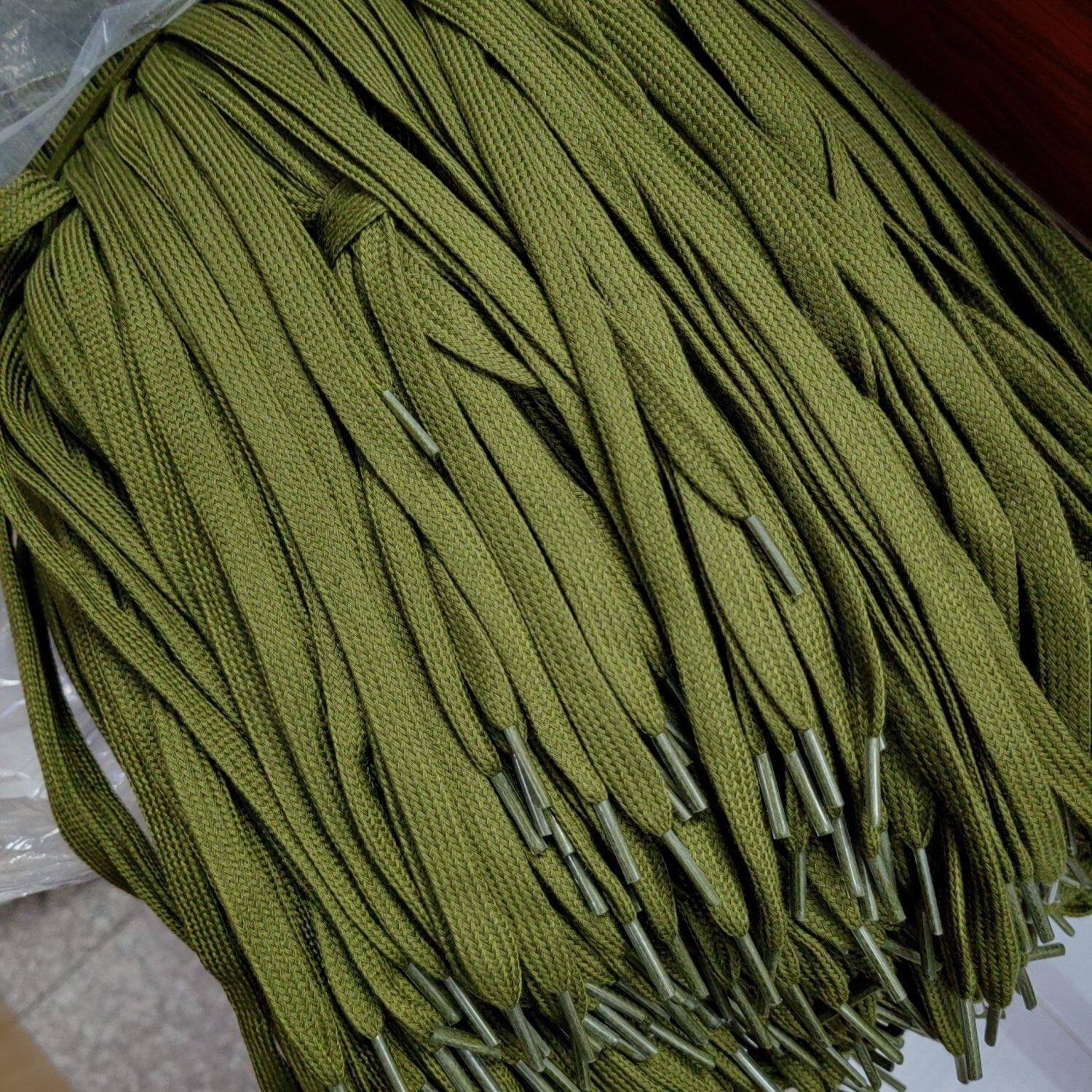 军绿色鞋带劳保鞋带通用解放鞋涤棉绿电焊包邮