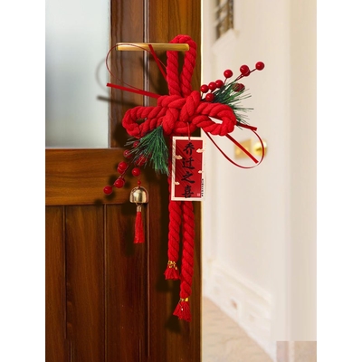 乔迁之喜装饰入户门把手挂件万字结新居搬家入宅仪式布置用品全套