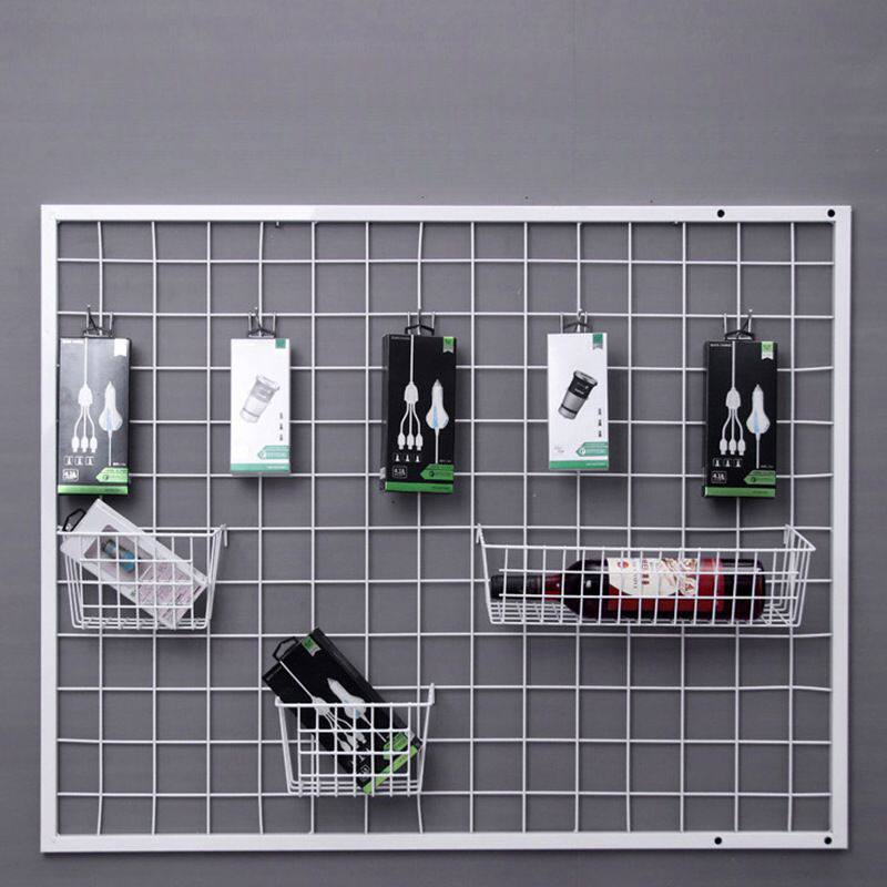 网格挂架展示架铁艺照片墙网格网架墙面挂网架子挂墙装饰网何烛优