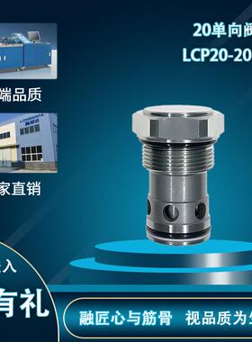 厂家直销20锥阀型单向阀，标准插孔20-2，LCV20-20-P