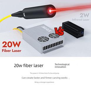 激光雕刻机手持式 光纤20W大功率DIY摊位打标 全自动一键聚焦便携式
