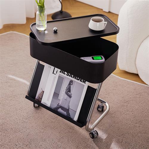 现代简约边几可移动茶几推车小桌子简易家用沙发边柜床边桌置物架