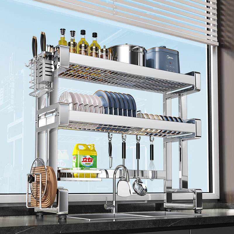 304不锈钢厨房置物架水槽上方碗碟沥水架水池多功能防尘碗盘柜收,厨房/烹饪用具,水槽置物架,淘宝优惠券,粉丝福利购,淘宝优惠卷