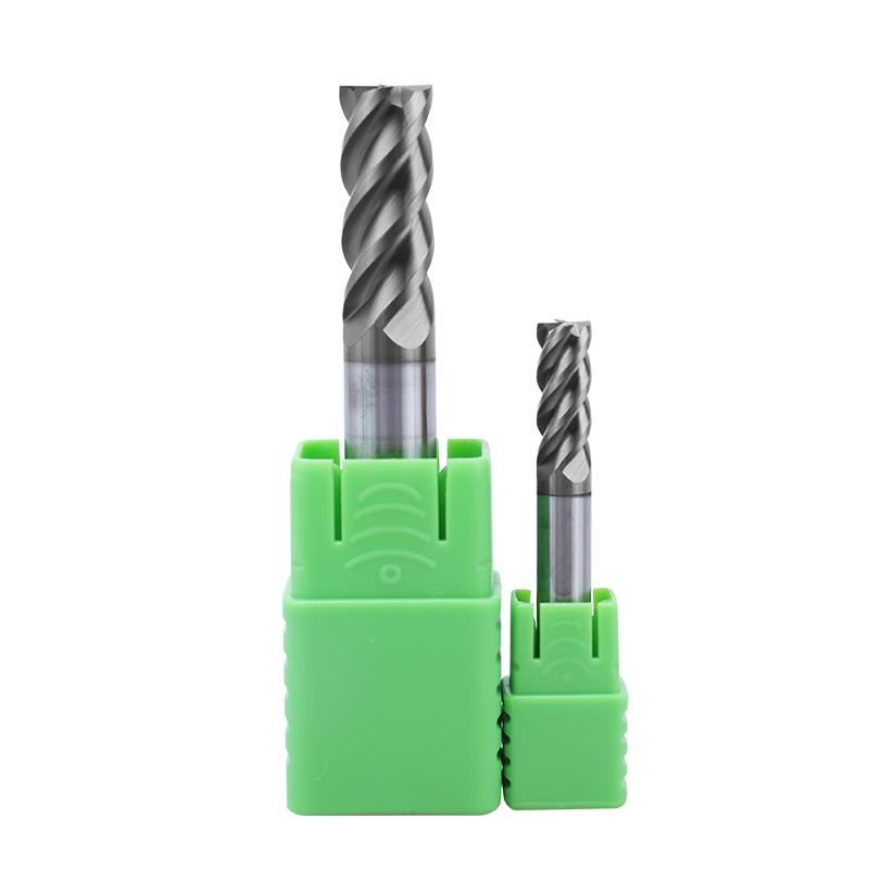 60度KLOT整体合金钨钢涂层4刃铣刀1.0-20mm不锈钢用 45度螺旋角