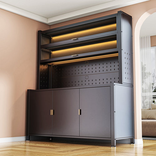 厨房置物架多层防尘收纳柜