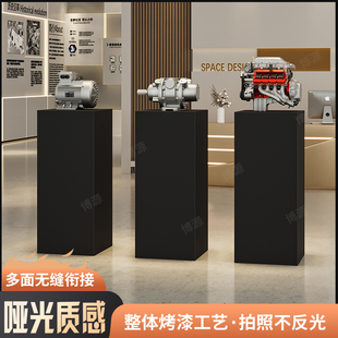 黑色烤漆展台工艺品道具美术馆展厅展示陈列柜服装店产品展示台架