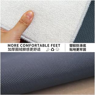 地毯轻奢极简客厅现代简约圈绒北欧抽象茶几毯家用房间灰色地毯