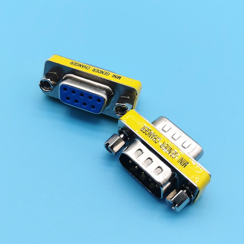 串口公头转母头9针VGA转换头直通转接头DB9/15/25/37公转头母对母