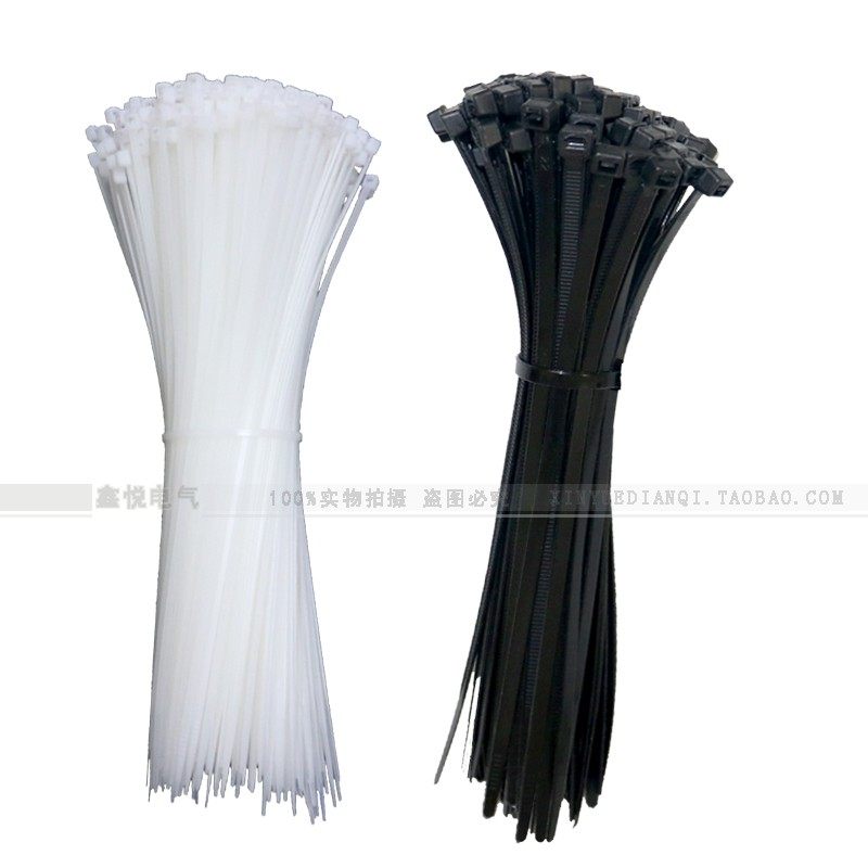 白色自锁式黑色尼龙扎带塑料5*400固定扎线带电线捆扎线束带扎条,工业油品/胶粘/化学/实验室用品,实验室漏斗,淘宝优惠券,粉丝福利购,淘宝优惠卷