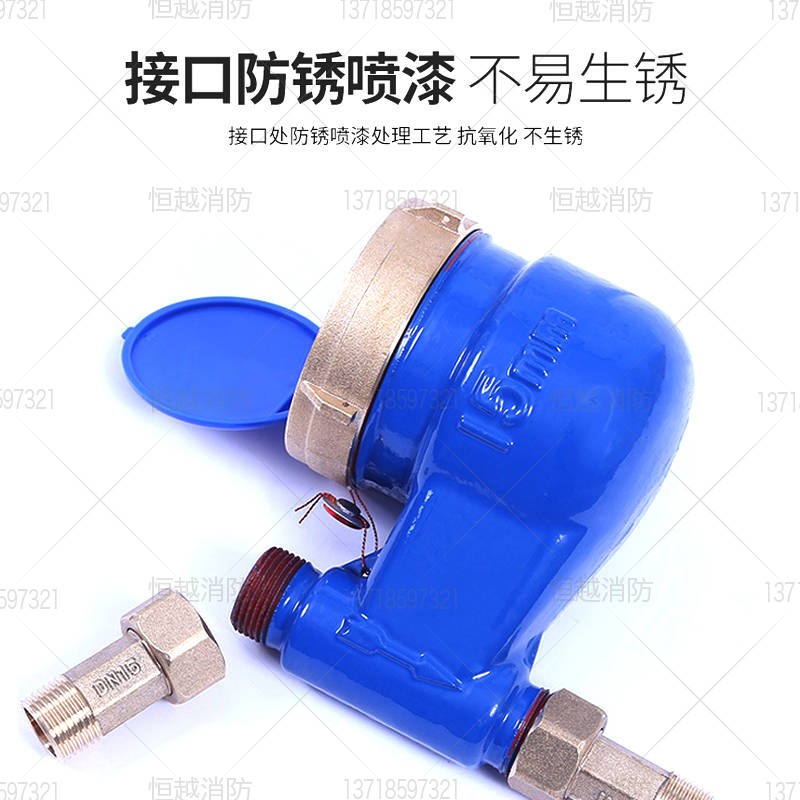 立式水表下进上出水表家用丝扣四分冷水表数字滴水高灵敏DN15 20