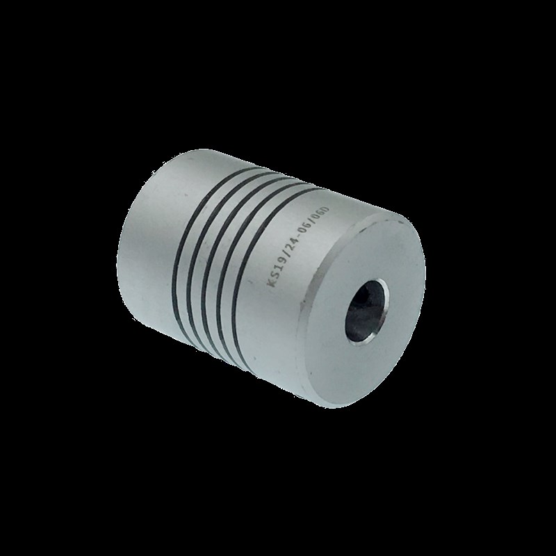 编码器步进电机螺纹线铝合金弹性联轴器 外径19  长度24 氧化打标