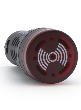 声光蜂鸣器AD16-22SM红色闪光故障报警器讯响12V24V220V开孔22mm