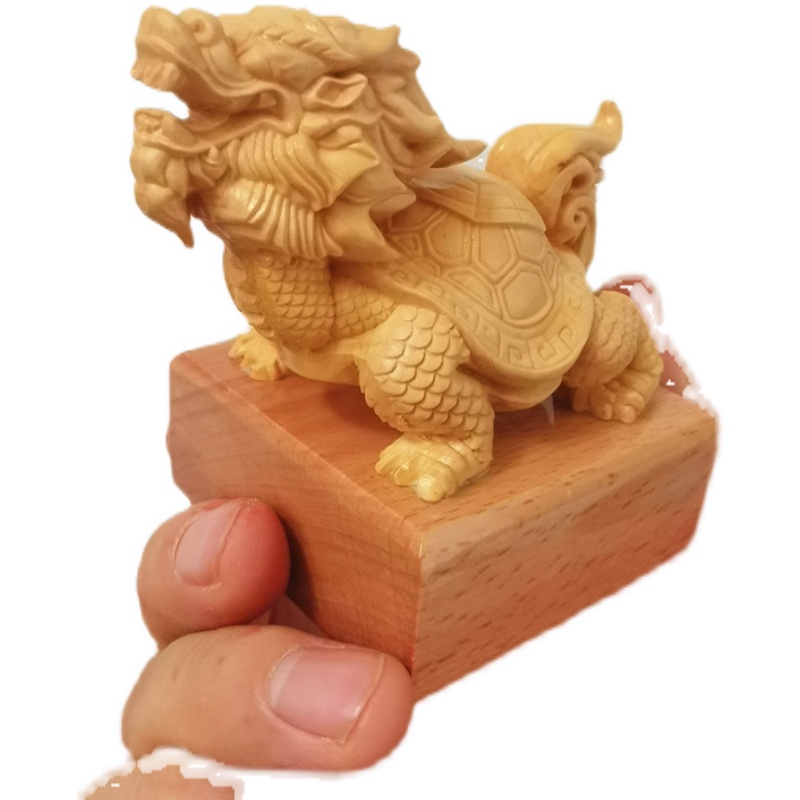 佛印章佛法僧宝印佛法僧三宝印黄杨木龙龟印佛用品