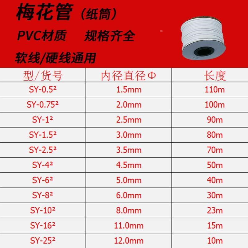 PVC机打空白号码管电线打印数字记号套管线号管内齿线标梅花管*