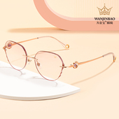 万金宝无框眼镜轻奢高端定制近视眼镜MA5076W