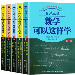 名师点金化学数学物理英语文可以这样学初中版五年中考三年模拟初中刷题英语词汇文言文学霸笔记物理化学数学基础知识大全训练题
