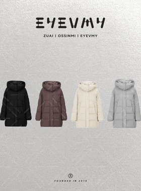 【软心云朵气囊泡芙羽绒服】90白鸭中长款连帽羽绒服WT54OWK021