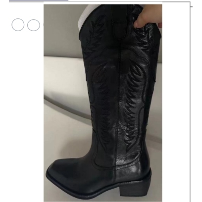 【毒液马靴】水洗马皮面内里垫脚全牛皮西部骑士靴粗跟靴24ZUAI30