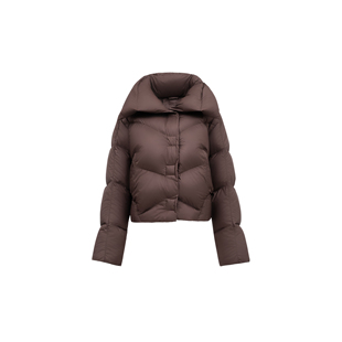 90白鸭绒大翻领设计感显高短外套W23DO2326 云朵感泡芙羽绒服