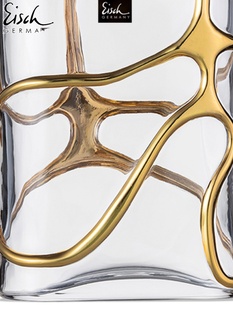 客厅水养插花瓶摆件 EISCH德国进口轻奢华描金水晶玻璃大花瓶欧式