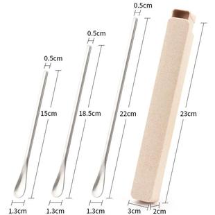 304不锈钢搅拌棒便携长柄迷你短咖啡匙小勺子奶粉搅拌带收纳盒子