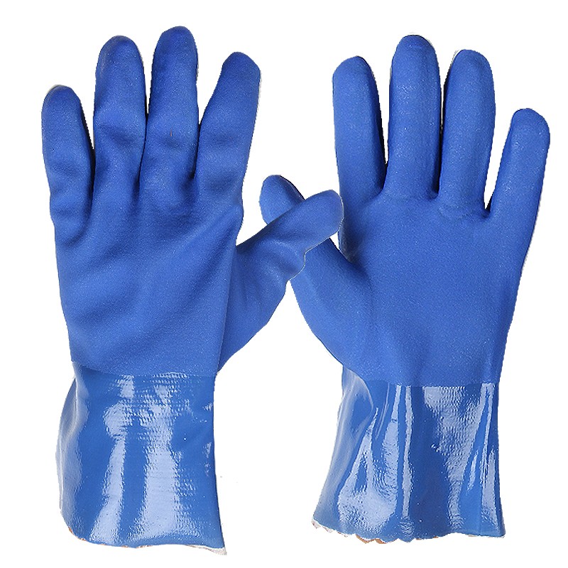 恒大618劳保工业耐油磨砂全胶防滑机械浸塑防酸碱耐磨防护手套批