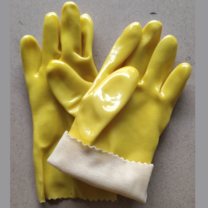 春蕾棉毛浸塑手套28-1耐油耐酸碱耐磨电镀工业化工全胶防水劳保批