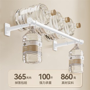 晾衣架墙上固定晒衣杆 阳台家用壁挂侧面晾衣杆一根伸缩免打孔侧装