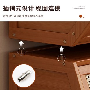 桌面收纳柜家用餐桌碗柜置物盒可叠加储物柜子非实木多功能餐边柜