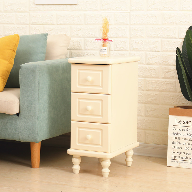 欧式实木床头柜小型超窄20-25cm宽卧室迷你床边柜夹缝收纳小柜子