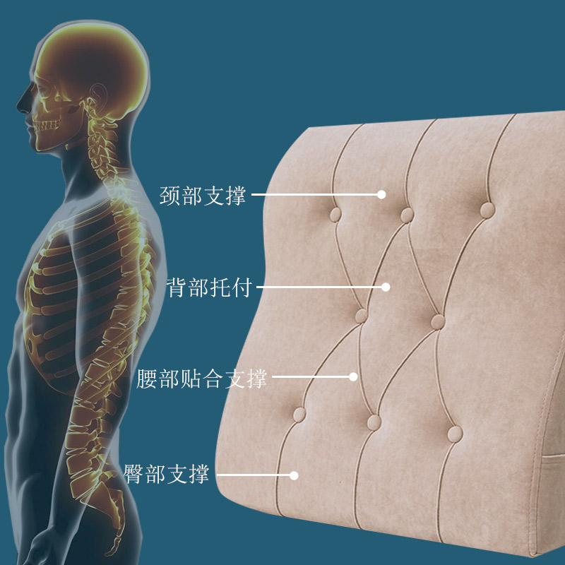 床上榻榻米床头靠垫软包硬海绵大靠背沙发护腰垫卧室飘窗三角靠枕