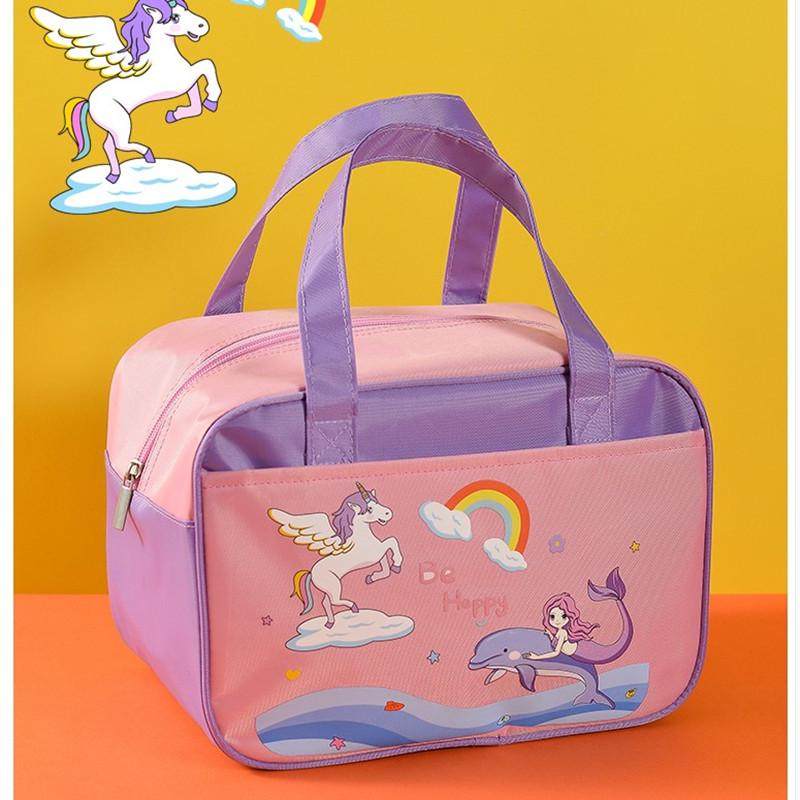 小学生饭盒包防水便当包带拉链手拎袋可平放餐盘保温包外出卡通包,餐饮具,保温袋,淘宝优惠券,粉丝福利购,淘宝优惠卷